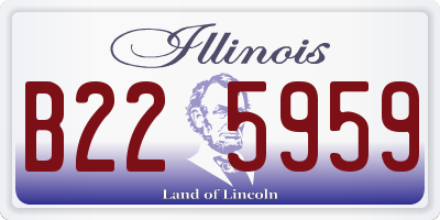 IL license plate B225959