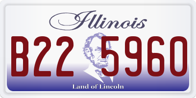 IL license plate B225960