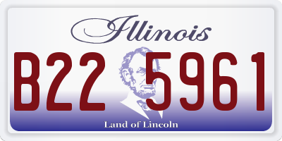 IL license plate B225961