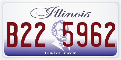 IL license plate B225962
