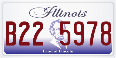 IL license plate B225978