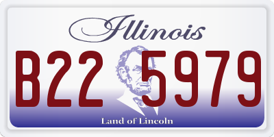 IL license plate B225979