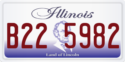 IL license plate B225982