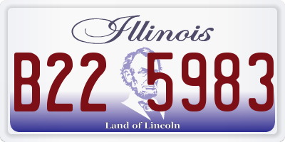 IL license plate B225983