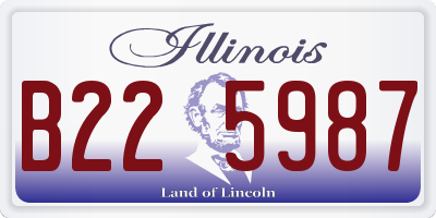IL license plate B225987