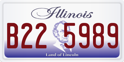 IL license plate B225989