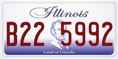 IL license plate B225992