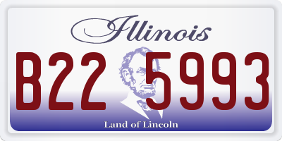 IL license plate B225993
