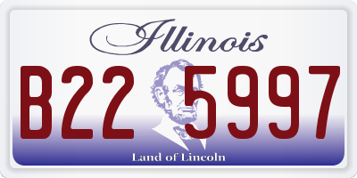 IL license plate B225997