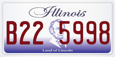 IL license plate B225998