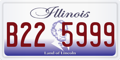 IL license plate B225999