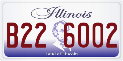 IL license plate B226002