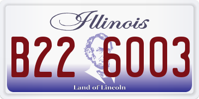 IL license plate B226003