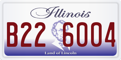 IL license plate B226004