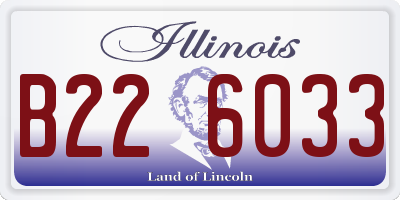 IL license plate B226033