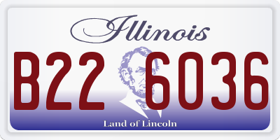 IL license plate B226036