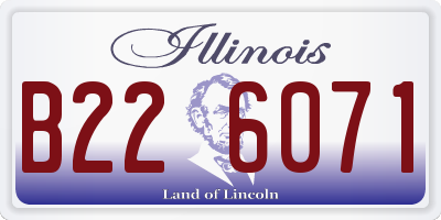 IL license plate B226071