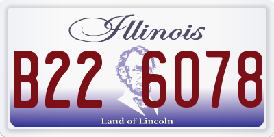 IL license plate B226078