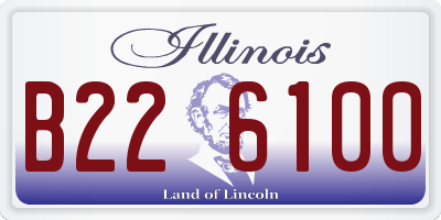 IL license plate B226100