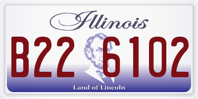 IL license plate B226102