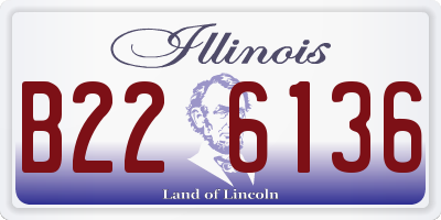 IL license plate B226136
