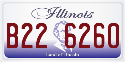 IL license plate B226260