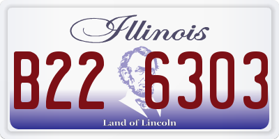 IL license plate B226303