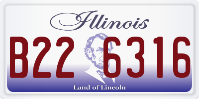 IL license plate B226316