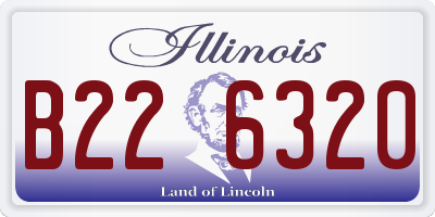 IL license plate B226320