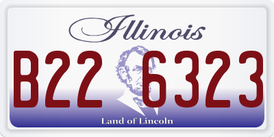 IL license plate B226323