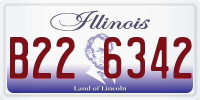 IL license plate B226342