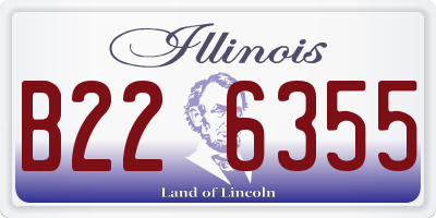 IL license plate B226355