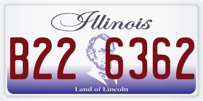 IL license plate B226362