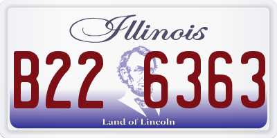 IL license plate B226363
