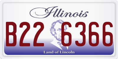 IL license plate B226366