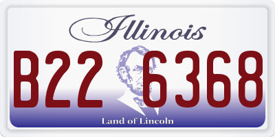 IL license plate B226368