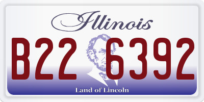 IL license plate B226392
