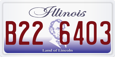 IL license plate B226403
