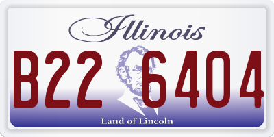 IL license plate B226404