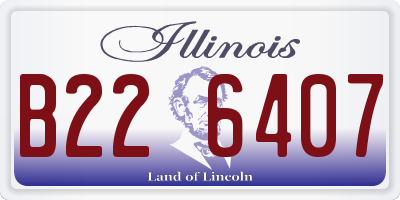IL license plate B226407
