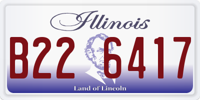IL license plate B226417