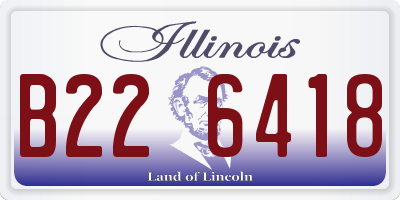IL license plate B226418