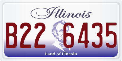 IL license plate B226435