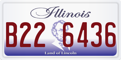 IL license plate B226436