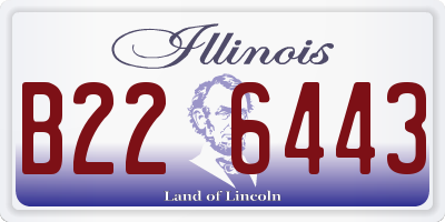 IL license plate B226443