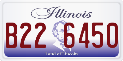IL license plate B226450