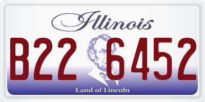 IL license plate B226452