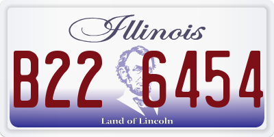 IL license plate B226454