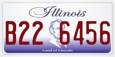 IL license plate B226456