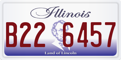 IL license plate B226457